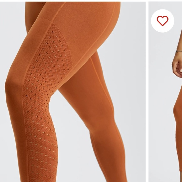 Seamless High-Waisted 7/8 Legging in Burnt Orange - Picture 2 of 4